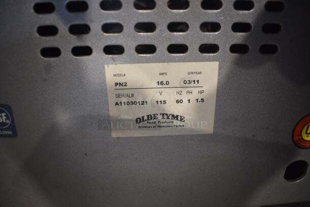 2011 Olde Tyme PN2 Commercial Stainless Steel Electric Countertop Nut Grinder. 115V, 1 Phase. Cannot Test Due to Missing Cord - Image 5 of 5