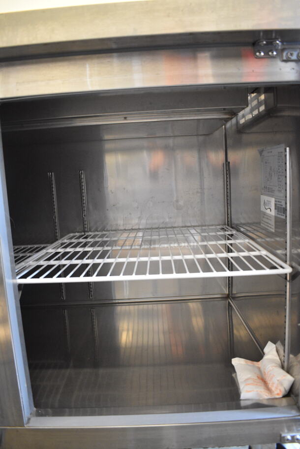 Avantco 178PICL3HC Stainless Steel Commercial Pizza Prep Table Bain Marie Mega Top w/ Over Sized Cutting Board on Commercial Casters. 115 Volts, 1 Phase. Tested and Working! - Image 5 of 8