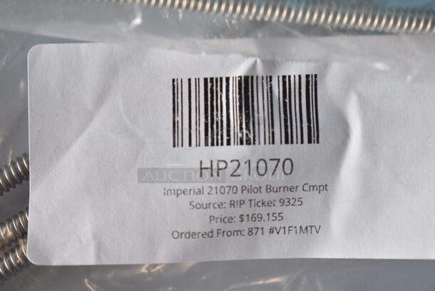 3 BRAND NEW SCRATCH AND DENT! Items; HP357151 Imperial Range 40501 Ihr Rear Pilot Assy, HP21070 Imperial 21070 Pilot Burner Cmpt, 35128051088 Cooking Performance Group 35128051088 Natural Gas Oven Pilot Assembly for Ranges. 3 Times Your Bid! - Image 4 of 5