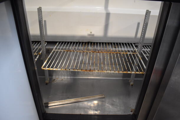 True TSSU-72-30M-B Stainless Steel Commercial Sandwich Salad Prep Table Bain Marie Mega Top w/ Over Shelf on Commercial Casters. 115 Volts, 1 Phase. 72x34x59. Tested and Working! - Image 7 of 9