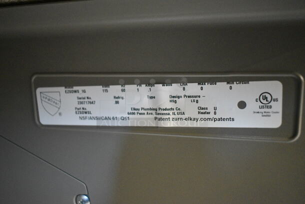 BRAND NEW SCRATCH AND DENT! Elkay EZSDWS_1G Wall Mount Water Fountain. 115 Volts, 1 Phase. - Image 8 of 8