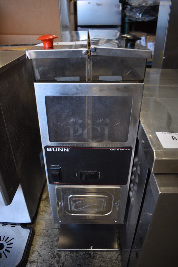 Bunn G9 Stainless Steel Commercial Countertop Coffee Bean Grinder. 8.5x18x25. Tested and Working!