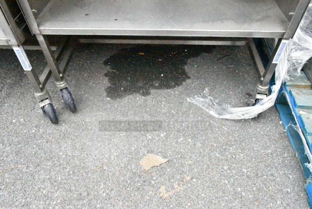 National Cart Co Stainless Steel Portable Table w/ Under Shelf and Drawer on Commercial Casters.  - Image 3 of 6