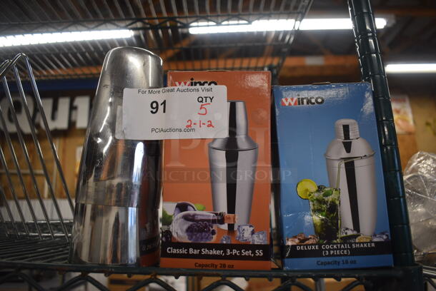 5 Metal Mixing Cups; 3 BRAND NEW IN BOX! Includes 3.5x3.5x8.5. 5 Times Your Bid! - Image 1 of 3