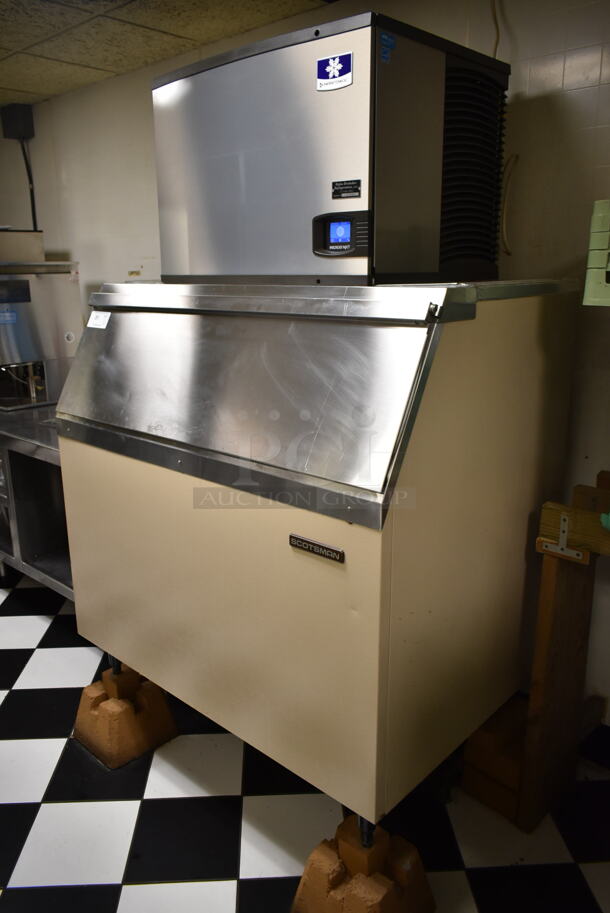 2018 Manitowoc IYT0500A-161 Indigo NXT Stainless Steel Commercial Ice Machine Head on Scotsman BH900E Commercial Ice Bin. 115 Volts, 1 Phase. BUYER MUST REMOVE. Tested and Working! (ice room) - Image 3 of 12
