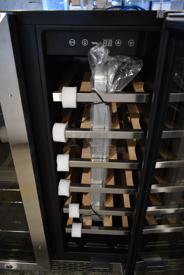 	BRAND NEW SCRATCH AND DENT! Whynter BWB-3388FDS 30′′ Built-In French Door Dual Zone 33 Bottle Wine Refrigerator Merchandiser 88 Can Beverage Center. 115 Volts, 1 Phase. Tested and Working! - Image 4 of 5