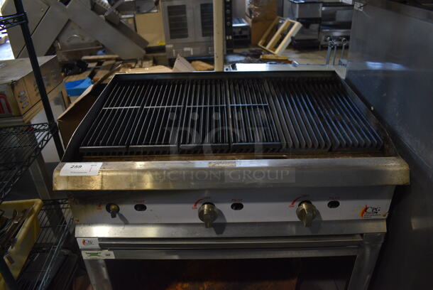 CPG Stainless Steel Commercial Natural Gas Powered Charbroiler Grill on Stainless Steel Equipment Stand. 36x27x41 - Image 4 of 10