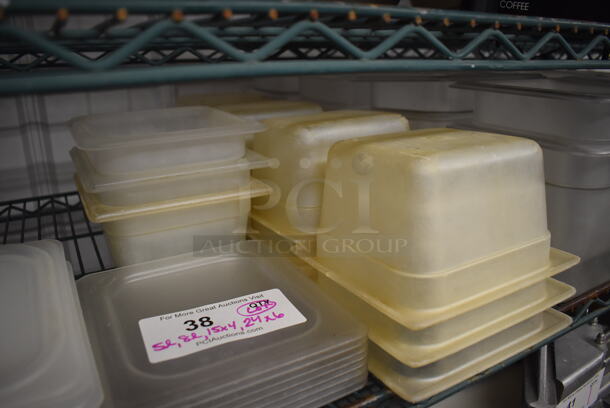 ALL ONE MONEY! Lot of Poly Drop In Bins and Lids; 13 1/6 Size Lids, 15 1/6x4 and 24 1/6x6 - Image 4 of 6