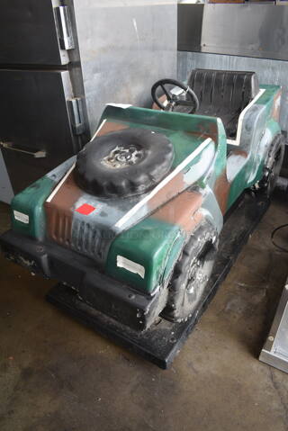 Wieco Metal Commercial Coin Operated Electric Powered Car Ride / Amusement Ride. Tested and Working!