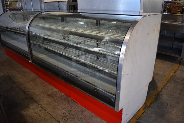 Metal Commercial Floor Style Dry Display Case Merchandiser w/ Poly Coated Shelves. 77.5x34x50 - Image 3 of 5