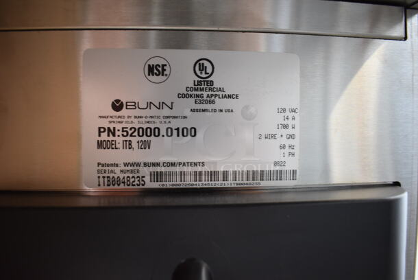 BRAND NEW IN BOX! 2022 Bunn ITB Stainless Steel Commercial Countertop Iced Tea Machine w/ Poly Brew Basket. 120 Volts, 1 Phase. 11x22x35. Tested and Working! - Image 8 of 9