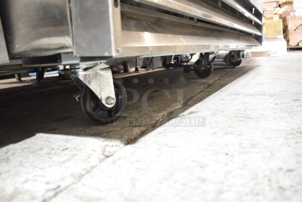 KoolMore RIF-3D-SS Stainless Steel Commercial 3 Door Reach In Freezer w/ Poly Coated Racks on Commercial Casters. 115 Volts, 1 Phase. Tested and Powers On But Does Not Get Cold - Image 3 of 7