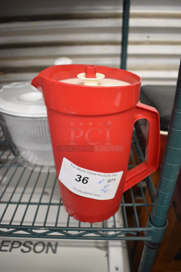 ALL ONE MONEY! Lot of 2 Poly Units; Lettuce Salad Spinner and Pitcher. 8x5.5x9.5, 10x10x10 - Image 2 of 3