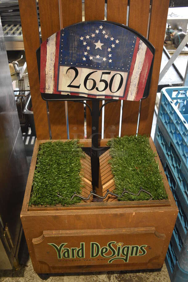 Wooden Display Stand on Casters. 18x19x62 - Image 3 of 4