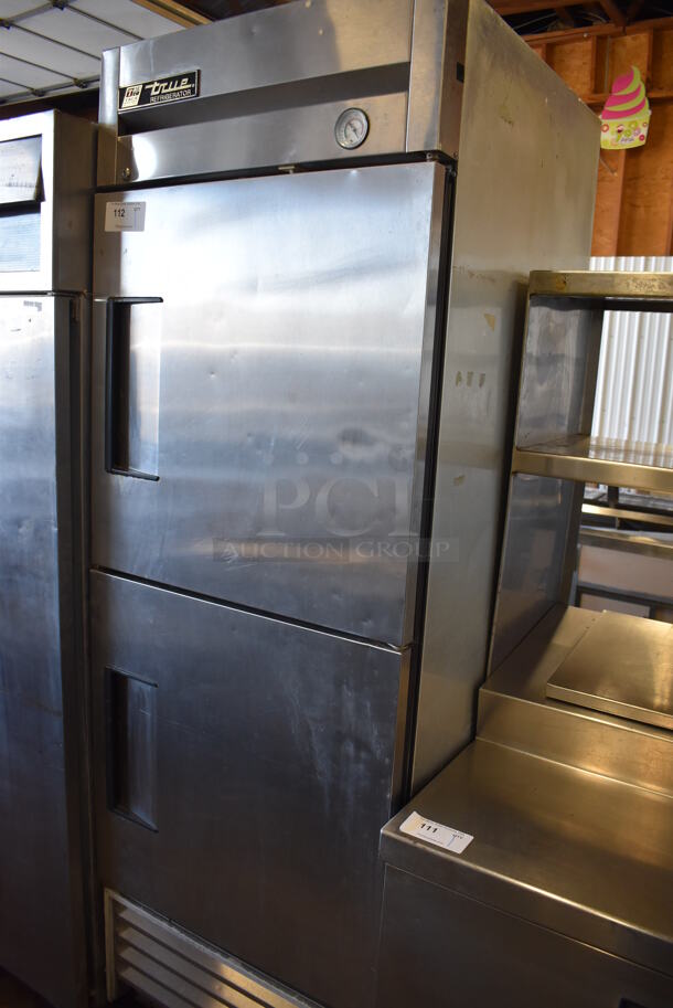 True T-23-2 Stainless Steel Commercial 2 Half Size Door Reach In Cooler on Commercial Casters. 115 Volts, 1 Phase. 27x30x83. Tested and Does Not Power On - Image 2 of 7