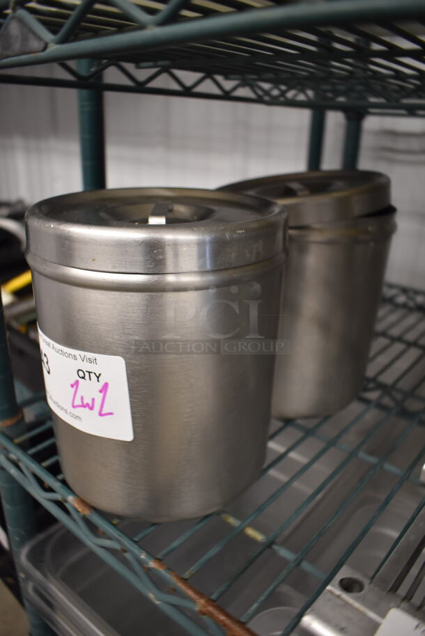 2 Metal Bins w/ Lids. 6x6x7. 2 Times Your Bid! - Image 2 of 3