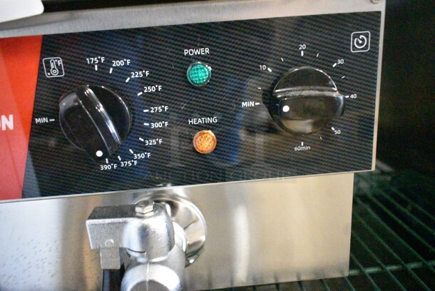 BRAND NEW SCRATCH AND DENT! 2024 Crosson Stainless Steel Commercial Countertop Electric Powered Deep Fat Fryer w/ Metal Lid and Metal Fryer Basket.  - Image 4 of 8
