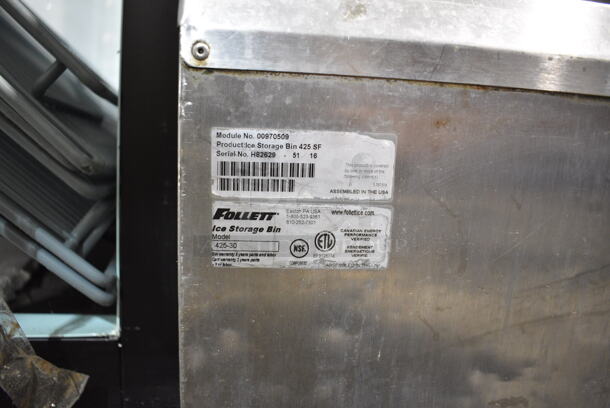 Follett HCC700WBT Horizon Stainless Steel Commercial Ice Head on Follett 425-30 Commercial Ice Bin. 208-230 Volts, 1 Phase.  - Image 6 of 7