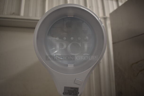 NEW! Neatfi 9003LED-FS2 White Floor Standing Magnifier Lamp On Commercial Casters. 110V.  - Image 4 of 5