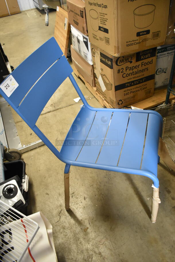 2 BRAND NEW SCRATCH AND DENT! PH812CBY Blue Dining Height Chairs. 2 Times Your Bid! - Image 4 of 4