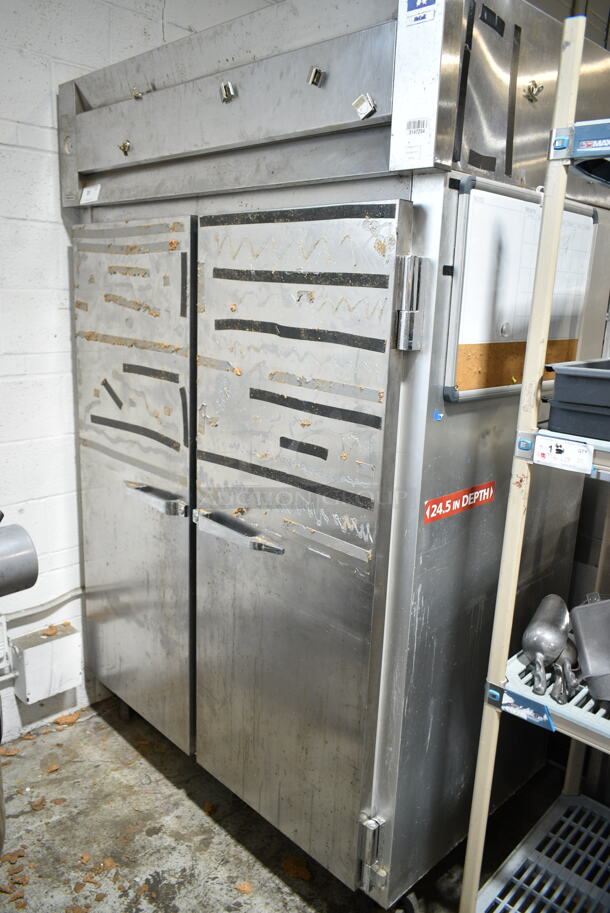 McCall 4-4045C Stainless Steel Commercial 2 Door Reach In Cooler w/ Poly Coated Racks. 115 Volts, 1 Phase. Tested and Working! - Image 1 of 5