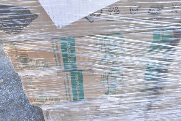 32 BRAND NEW! Items Including 795PLAKFT4 EcoChoice Kraft PLA Lined Compostable #4 Take-Out Container 7 3/4" x 5 1/2" x 3 1/2" - 160/Case, CH24DED Dart ClearPac SafeSeal 24 oz. Tamper-Resistant, Tamper-Evident Container with Dome Lid - 200/Case, 500L4W Choice 4 oz. White Hot Paper Cup Travel Lid - 1000/Case, 50010W Choice 10 oz. White Poly Paper Hot Cup - 1000/Case, 760PIC05 Choice 5 oz. Clear Plastic Dessert Cup - 1000/Case, 394365XL Noble Products Powder-Free Disposable Clear Vinyl Gloves for Foodservice - Extra Large - 1000/Case, 394345L Noble NexGen Powder-Free Disposable Black Hybrid 3 Mil Thick Gloves - Large - 1000/Case, 3 Box 760SOUP8KFT EcoChoice 8 oz. Kraft Paper Food Cup with Vented Lid - 250/Case, 500CC32P Choice Clear PET Plastic Cold Cup - 32 oz. - 500/Case, 47SLWG12 Stemless Wine Glass. 32 Times Your Bid!  - Image 6 of 12