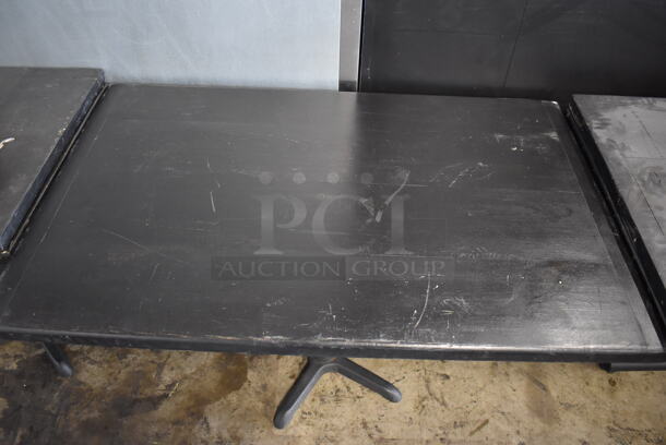 2 Black Wooden Dining Tables. 48x30x30. 2 Times Your Bid! - Image 5 of 5