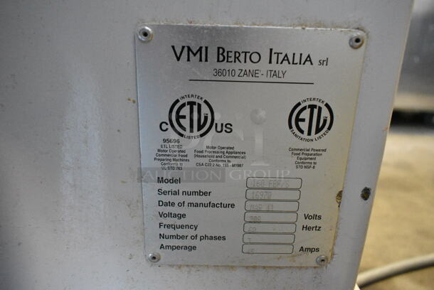 Rondo Doge 160 FBF/S Metal Commercial Floor Style Spiral Dough Mixer w/ Stainless Steel Mixing Bowl and Dough Hook Attachment on Commercial Casters. 208 Volts, 3 Phase.  - Image 8 of 8