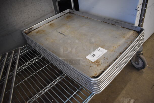 8 Metal Full Size Baking Pans. 18x26x1. 8 Times Your Bid! - Image 2 of 3