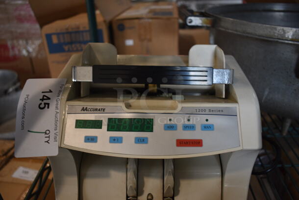 Accurate Model 1200 Metal Countertop Bill Counting Machine. 110 Volts, 1 Phase. 10.5x10x8. Tested and Working! - Image 3 of 4