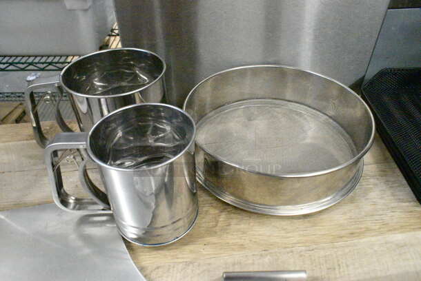 22 Items Including Metal Baking Pans, Scale, Manual Citrus Juicer, Mesh Racks, Sifters. 22 Times Your Bid!  - Image 8 of 12