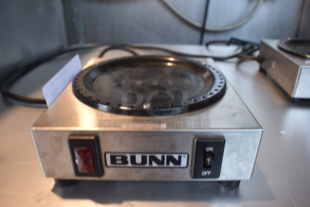Bunn Model WX1 Stainless Steel Commercial Countertop Single Burner Coffee Pot Warmer. 120 Volts, 1 Phase. 6.5x7x3. Tested and Working!