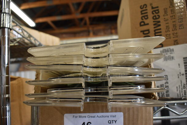 ALL ONE MONEY! Lot of 6 BRAND NEW IN BOX! Cambro Clear Poly 1/3 Size Notched Drop In Bin Lids - Image 3 of 4