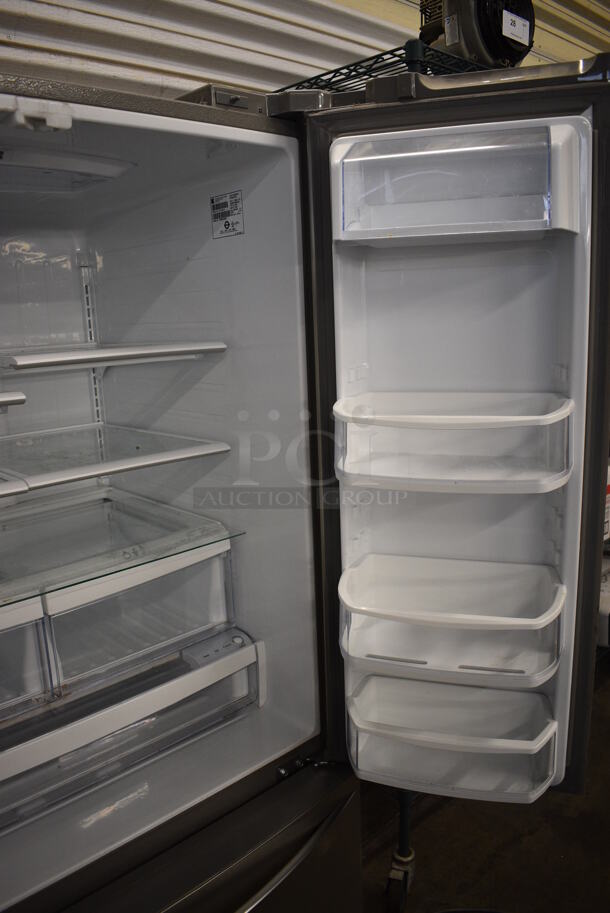 Kenmore Elite Model 795.71036.010 Chrome Finish French Style Door Cooler w/ Lower Freezer Combo Unit. 115 Volts, 1 Phase. 33x33x70. Tested and Powers On But Does Not Get Cold - Image 5 of 9