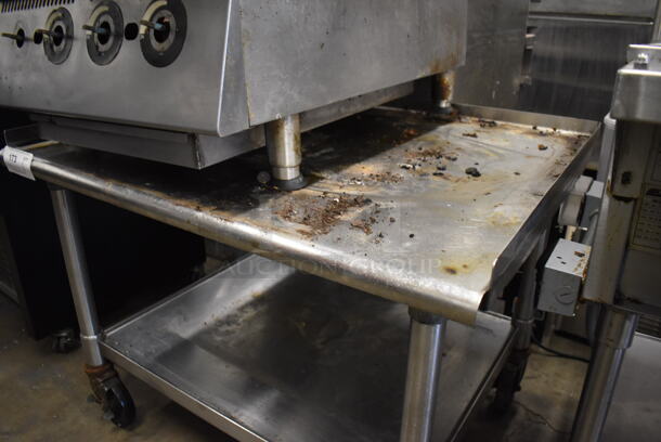 Stainless Steel Equipment Stand w/ Under Shelf on Commercial Casters. 37x31x27 - Image 3 of 3