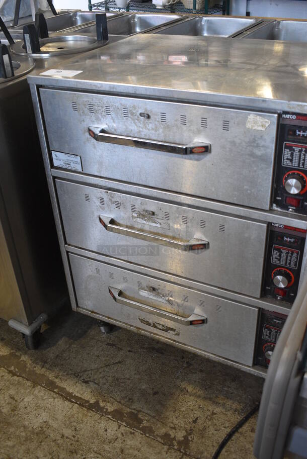 Hatco Stainless Steel Commercial 3 Drawer Warming Drawer. 115 Volts, 1 Phase. 29.5x24.5x37. Tested and Working! - Image 2 of 6