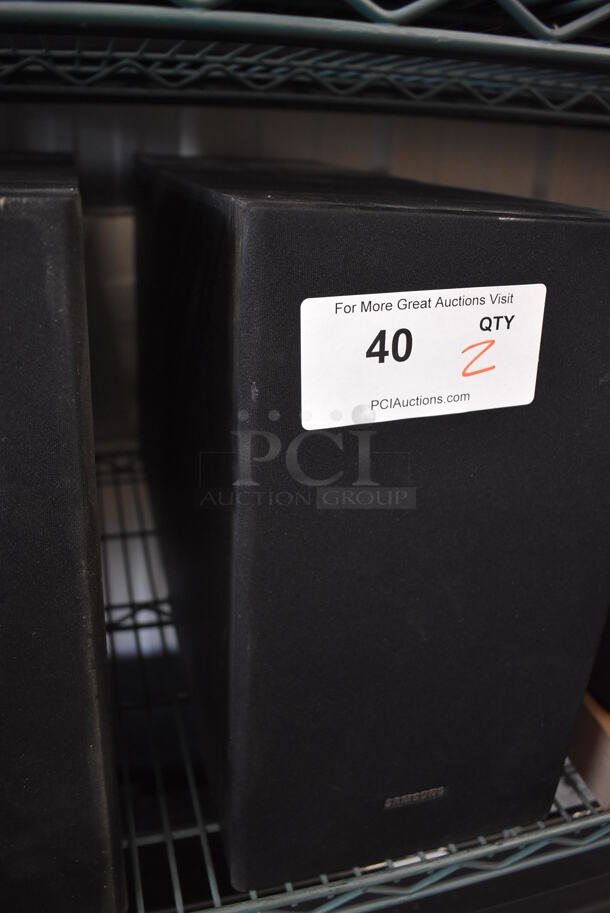 2 Samsung PS-WT55D Subwoofer Speakers. 8x11.5x14. 2 Times Your Bid! - Image 3 of 5
