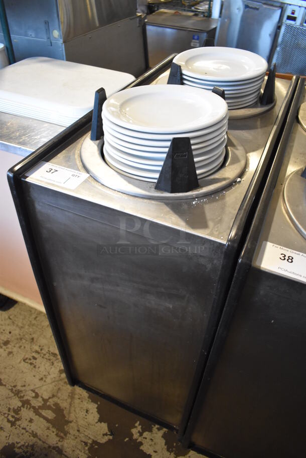 APW Wyott ML2-9-5P Stainless Steel Commercial 2 Well Plate Dispenser w/ 9" Plates on Commercial Casters. 15.5x301x42 - Image 3 of 6