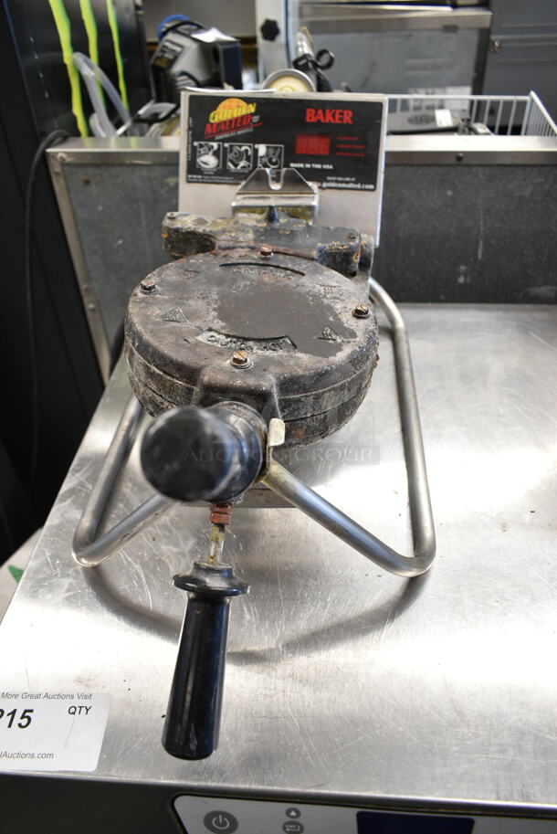 Metal Commercial Countertop Waffle Maker. Tested and Working! - Image 1 of 6