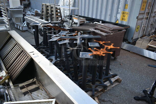 ALL ONE MONEY! PALLET LOT of Approximately 32 Black Metal Table Bases. - Image 1 of 4