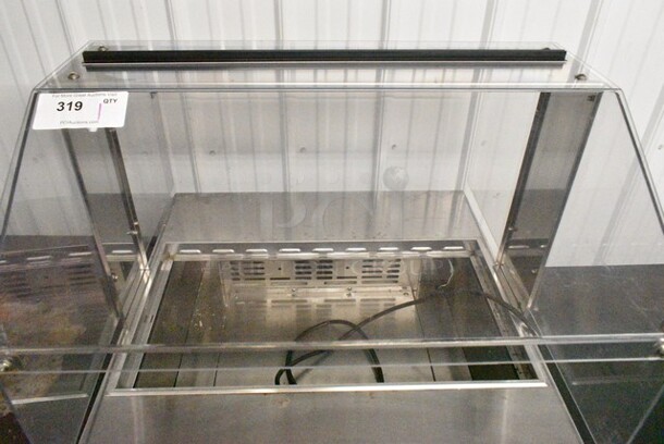 Turbo Air MST-28-711S Stainless Steel Commercial Prep Table Bain Marie w/ Sneeze Guard on Commercial Casters. 115 Volts, 1 Phase. Tested and Working! - Image 4 of 7