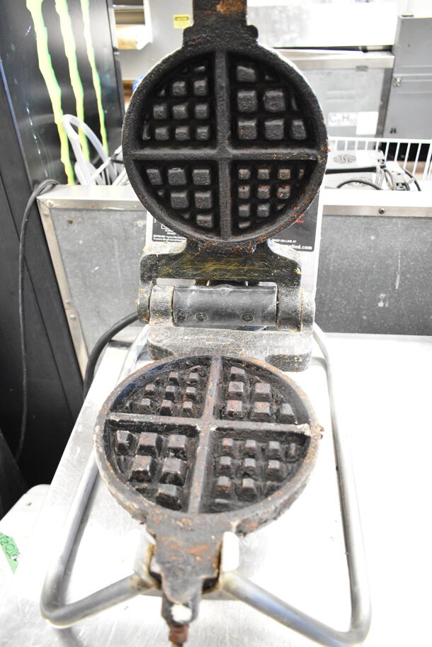 Metal Commercial Countertop Waffle Maker. Tested and Working! - Image 5 of 6