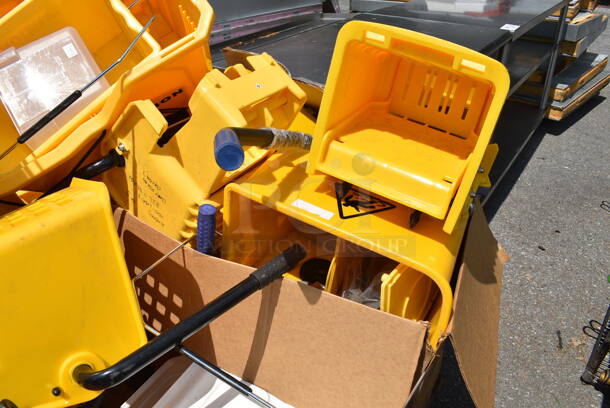 PALLET LOT of Various BRAND NEW! Poly Items Including Mop Buckets, Wringing Attachments and White Bin.  - Image 4 of 8