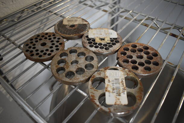 6 Metal Meat Grinder Plates. 2.75x2.75x0.5. 6 Times Your Bid! - Image 3 of 4