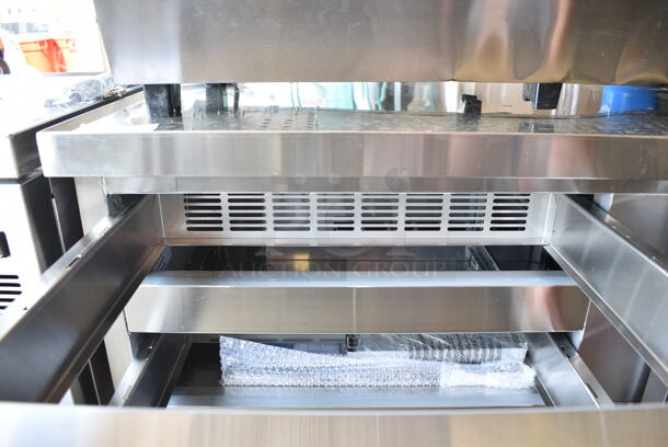BRAND NEW SCRATCH AND DENT! 2022 Avantco 178CBE72HC Stainless Steel Commercial 4 Drawer Chef Base on Commercial Casters. 115 Volts, 1 Phase. Cannot Test - Needs New Power Switch - Image 9 of 10