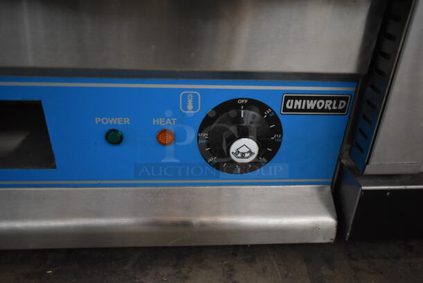 2016 Uniworld UGR-CH24 Stainless Steel Commercial Countertop Electric Powered Flat Top Griddle. 110 Volts, 1 Phase.  - Image 4 of 10