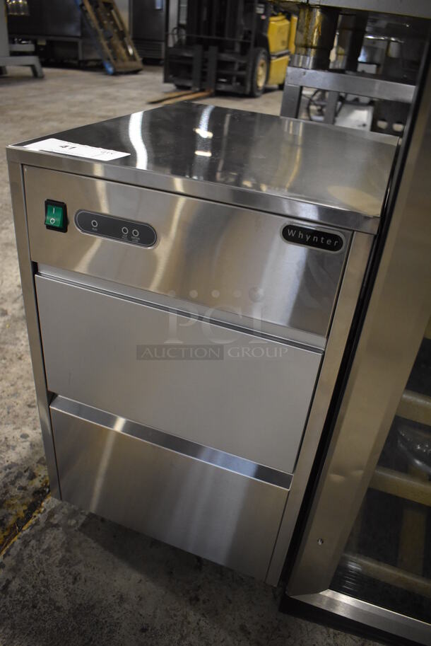 BRAND NEW SCRATCH AND DENT! Whynter FIM-450HS Stainless Steel Commercial Self Contained Ice Machine. 115 Volts, 1 Phase. 15x18.5x23. Tested and Working! - Image 3 of 6