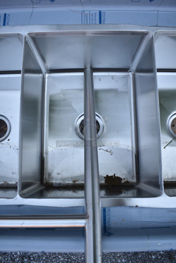 BRAND NEW! Advance Tabco DTC-3-1620-66L Stainless Steel 3 Bay Dishwasher Table. Bays 16x20x12 - Image 5 of 8