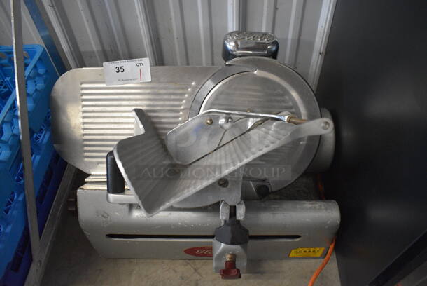 Globe Model 300 Stainless Steel Commercial Countertop Meat Slicer w/ Blade Sharpener. 115 Volts, 1 Phase. 26x21x20. Tested and Working!
