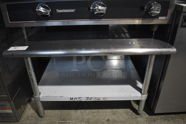 Stainless Steel Commercial Equipment Stand w/ Metal Under Shelf. 36x30x23.5